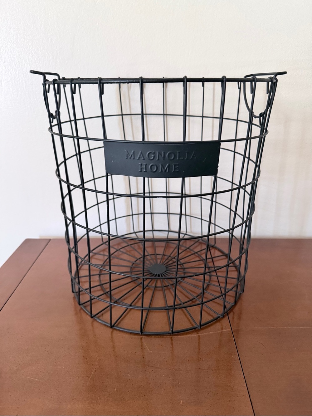 Magnolia Home Large Black Wire Storage Basket Modern Farmhouse Neutral